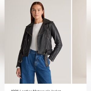 Quince 100% Leather Motorcycle Jacket